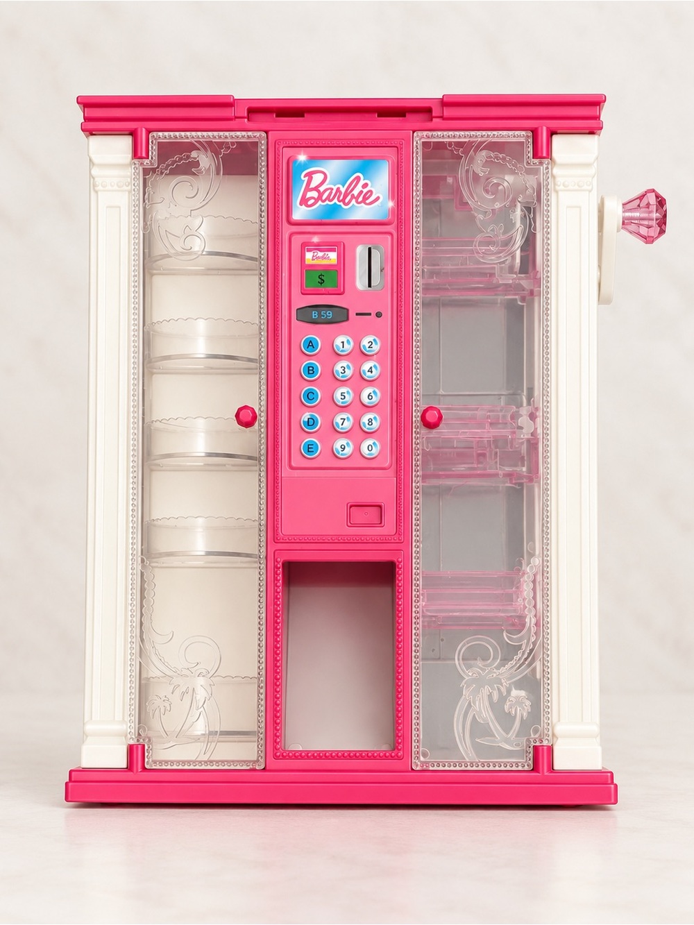 Barbie Hot Pink and White Play Vending Machine
